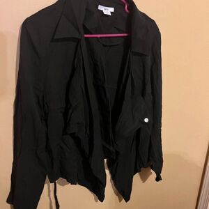 Bar III xl black cardigan top
